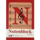 Notenblock A 4 , 10 Blatt 70 g/qm holzfrei VE20