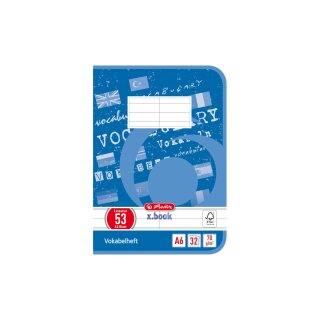 Vokabelheft A 6 , 32 Blatt holzfrei 70 g/qm VE10