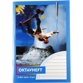 Schulheft Oktavheft A 6 liniert 32 Blatt 70 g/qm...