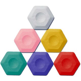 Radiergummi-  " Thermoplast " Hexagon- Form/ farblich sortiert ,  im 24er Pack