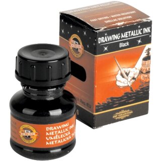 Zeichentusche  Künstlertusche  20g  - Metallic Black -