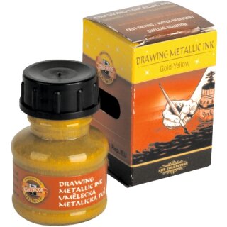 Zeichentusche  Künstlertusche  20g  - Metallic Gold Yellow -