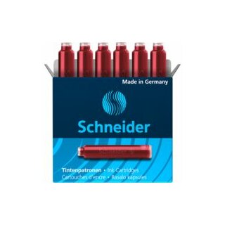 Tintenpatronen Standardformat - rot -  6er Pack