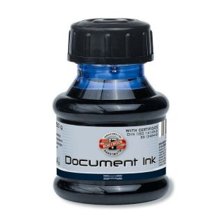 Tinte - Dokumententinte schwarz , 50 ml in PVC- Flasche