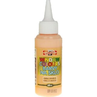 Fenstermalfarbe 60 ml coral orange