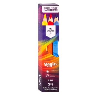Farbstifte Magic 3 in 1 - Jumbo 6er Pack