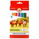 Buntstifte Triocolor  Jumbo Schul- Farbstifte 5,6 mm Mine  12er Pack