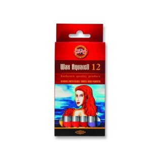Aquarell- Wachspastell Farbstifte 12er Pack im Pappetui...