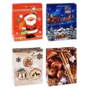 Weihnachten Geschenktüte A4 sortiert VE 12