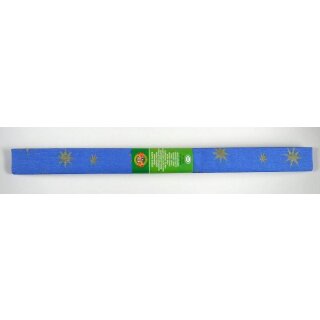 Kreppapier blau mit Goldsterne VE 10