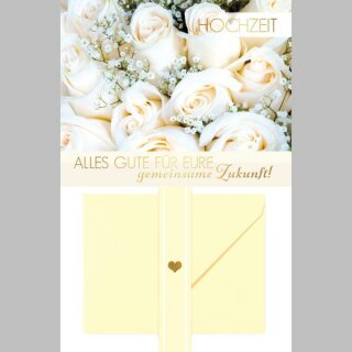Glückwunschkarten  " Hochzeit- Geldkarte  " mit Versandumschlag , sortiert