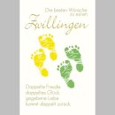 Glückwunschkarten freudiges Ereignis Zwillinge /...