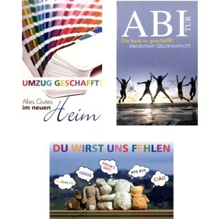 Glückwunschkarten verschiedene Anlässe , sortiert