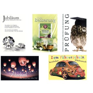 Glückwunschkarten hochwertig - verschiedene Anlässe,...