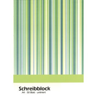 Schreibblock  A4  blanco -  50 Blatt