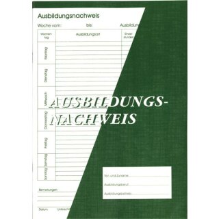 Ausbildungsnachweis  A4  /  56 Seiten für 1 Jahr