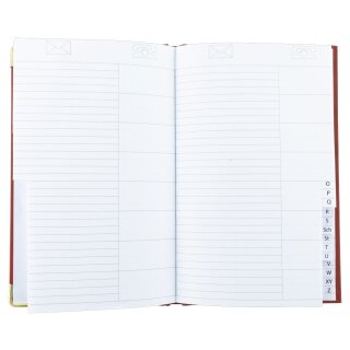 Telefon- Adressbuch mit Messingecke 20,5 x 13,0 cm VE6