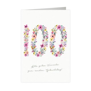 Glückwunschkarten Geburtstag Zahl -100 sortiert