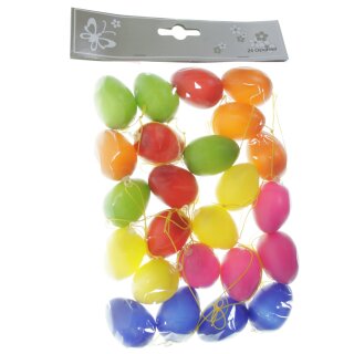 Ostereier 24 er Beutel unifarbend - sortiert 4 cm VE 36