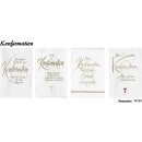 Glückwunschkarten Konfirmation geprägt mit Goldschrift...