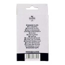 Maulklammern Papierklemmen Metall -  schwarz / 41 mm - im 12er Pack