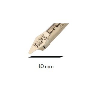 Schriftfedern - Kalligrafiefedern HI-705 /1,0 mm Bandzugfedern rechtsgeneigt, im 5er Pack