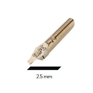 Schriftfedern - Kalligrafiefedern HI-705 /2,5 mm Bandzugfedern rechtsgeneigt, im 5er Pack