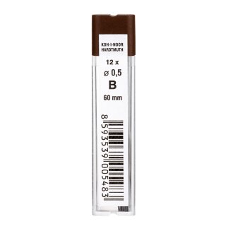 Minen 0,5 mm Feinminen für Druckbleistifte - Gradation B...