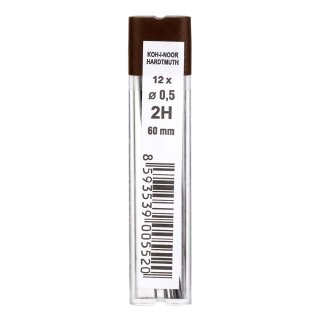 Minen 0,5 mm Feinminen für Druckbleistifte - Gradation 2H...