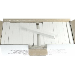 Kreide Schulkreide weiß -   eckig 12 mm x 12 mm x 100 mm - 100er Pack