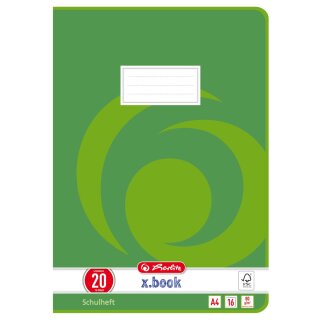 Schulhefte A 4 - 16 Blatt Lineatur Nr. 20 / blanko...