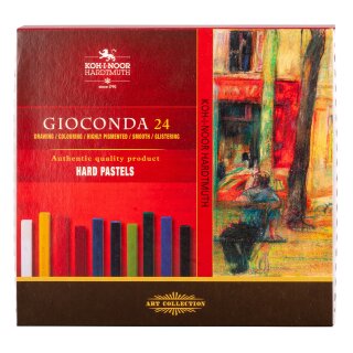 Pastellkreide "GIOCONDA" eckige Hartpsastell - farblich sortiert, im 24er Pack