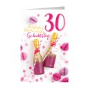 Glückwunschkarten hochwertig Geburtstag Zahl - 30...