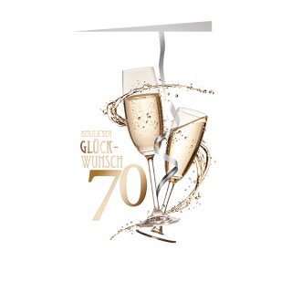 Gluckwunschkarten Hochwertig Geburtstag Zahl 70 Quo