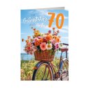 Glückwunschkarten Geburtstag " Zahl  - 70 " mit Versandumschlag ,  sortiert