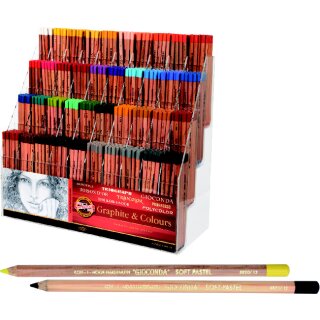 Pastellkreidestifte - Softpastell  960 Stifte im Acryl- Display