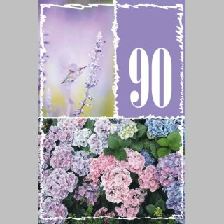 Glückwunschkarten  Geburtstag   Zahl - 90   mit Versandumschlag , sortiert  