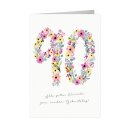 Glückwunschkarten  Geburtstag  " Zahl - 90  " mit Versandumschlag , sortiert