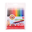 Fasermaler 12er Pack Brush Pen Pinselfasermaler VE 12