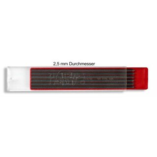 Minen -  2,5 x 120 mm Graphitminen - Gradation 3B -  im 6er Pack