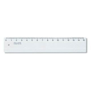 Lineal - Plast 15 cm Skala  -  Transparent