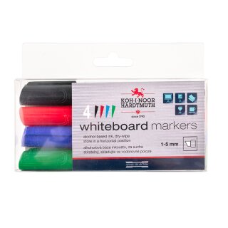 White-Boardmarker - farblich sortiert / Keilspitze 1-5...