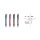 Kugelschreiber- 3 + 1 Multifunktion - Transparent  - / 3- Farb-Kugelschreiber + Druckbleistift