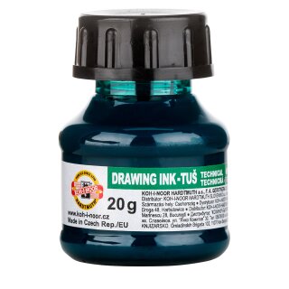 Zeichentusche für Technisches Zeichnen - Grün - 20g...