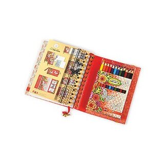 Kalender - Tagebuch Set ohne Jahresvorgabe,  inklusive Farbstifte