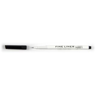 Fineliner - schwarz - Strichstärke 0,3 mm ( 7001 ) VE 12