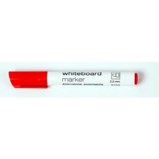 White-Boardmarker - Rot  / 2,5 mm Rundspitze  ( 9005 )  