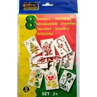 Blo Pen - Schablonen 8er Pack Weihnachten - J+ -