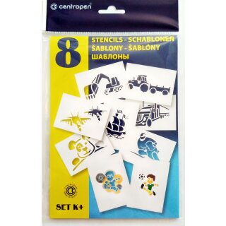 Blo Pen - Schablonen 8er Pack Jung´s- Motive - K+ -