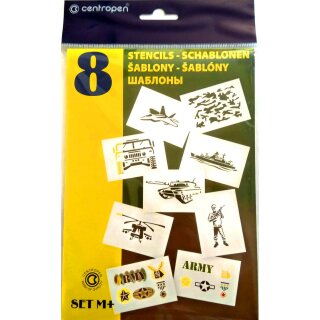 Blo Pen - Schablonen  8er Pack  "Army"  - M+ -